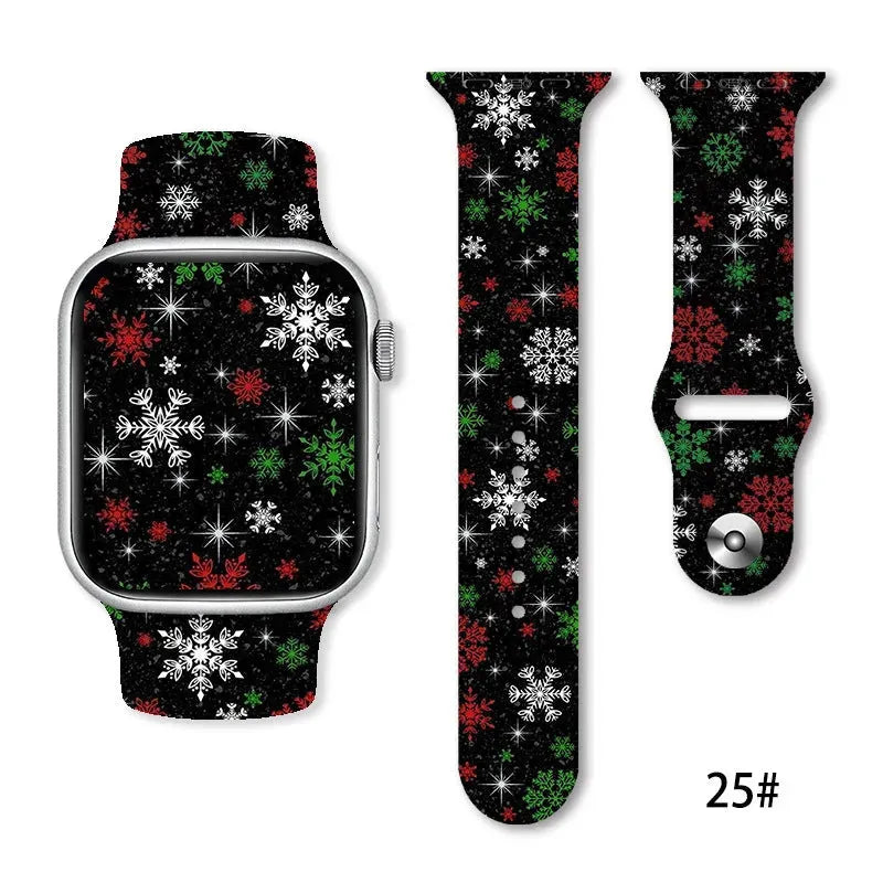 Christmas Silicone Strap Printing Suitable - Bellarte Enchanté Christmas Silicone Strap Printing Suitable